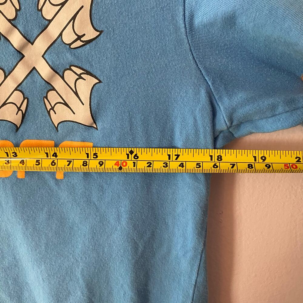 "Main Label" Off-White Blue Move Faster! Tom Jerry Short Sleeve Tee Men Large - Picture 9 of 12